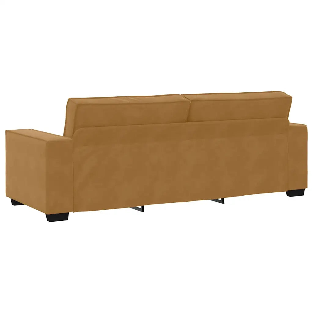 vidaXL Divano a 3 Posti Marrone 180 cm in Velluto