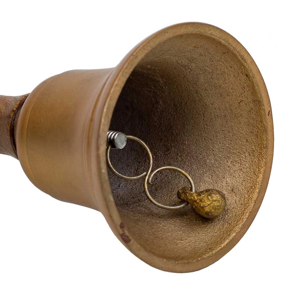 Campana in alluminio e manico in legno marrone d7x21h