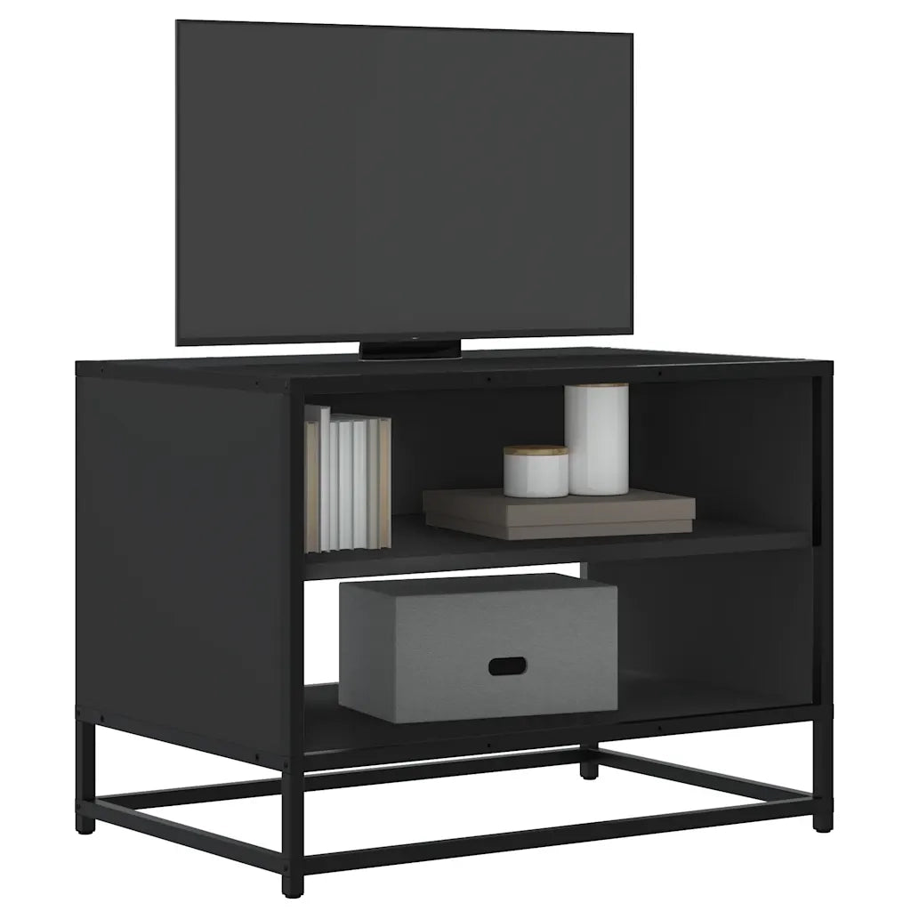 Mobile TV | Armadietto TV | Mobile Porta TV Nero 61x40x46 cm in Truciolato e Metallo