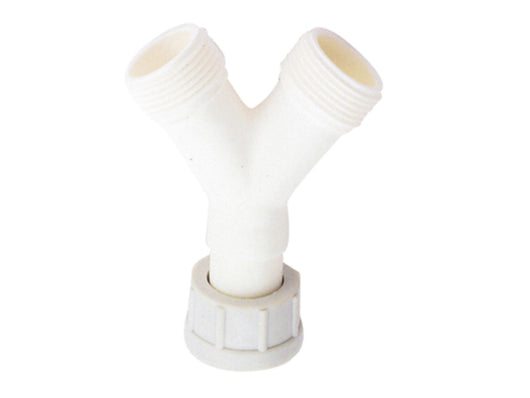 Raccordo a y in propilene, con dado girevole