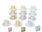 1 Tazzina Tazza da caffe' con piattino scatola regalo Vari Colori