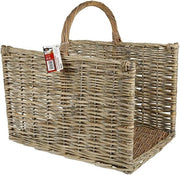 Carrello per tronchi di legno in tessuto di canapa grigio 51x50x38 cm - modello Siam