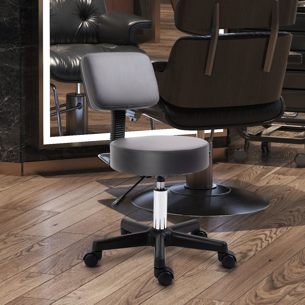 Sgabello ergonomico regolabile in altezza girevole 360¡ã ¨C zephmum ¨C Grigio, tessuto sintetico