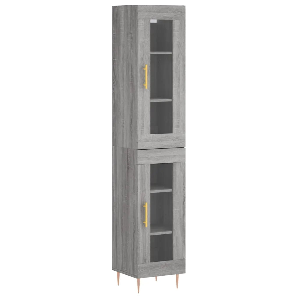 Credenza Grigio Sonoma 34,5x34x180 cm in Legno Multistrato 3199423