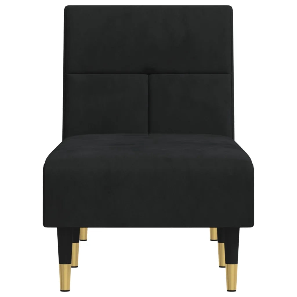 Chaise Longue in Velluto Nero 352811