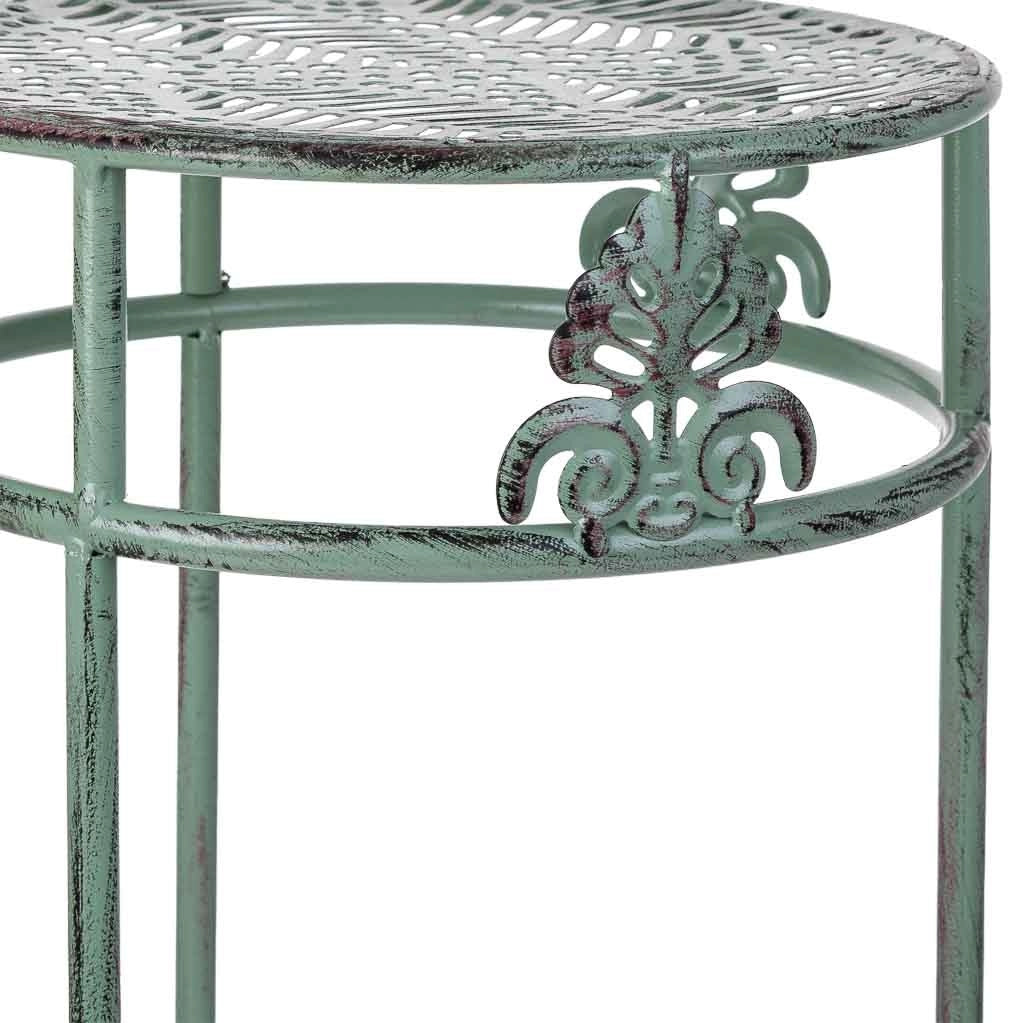 Supporto vasi verde 3 pezzi 28x28x69-24x24x59-20x20x49h cm