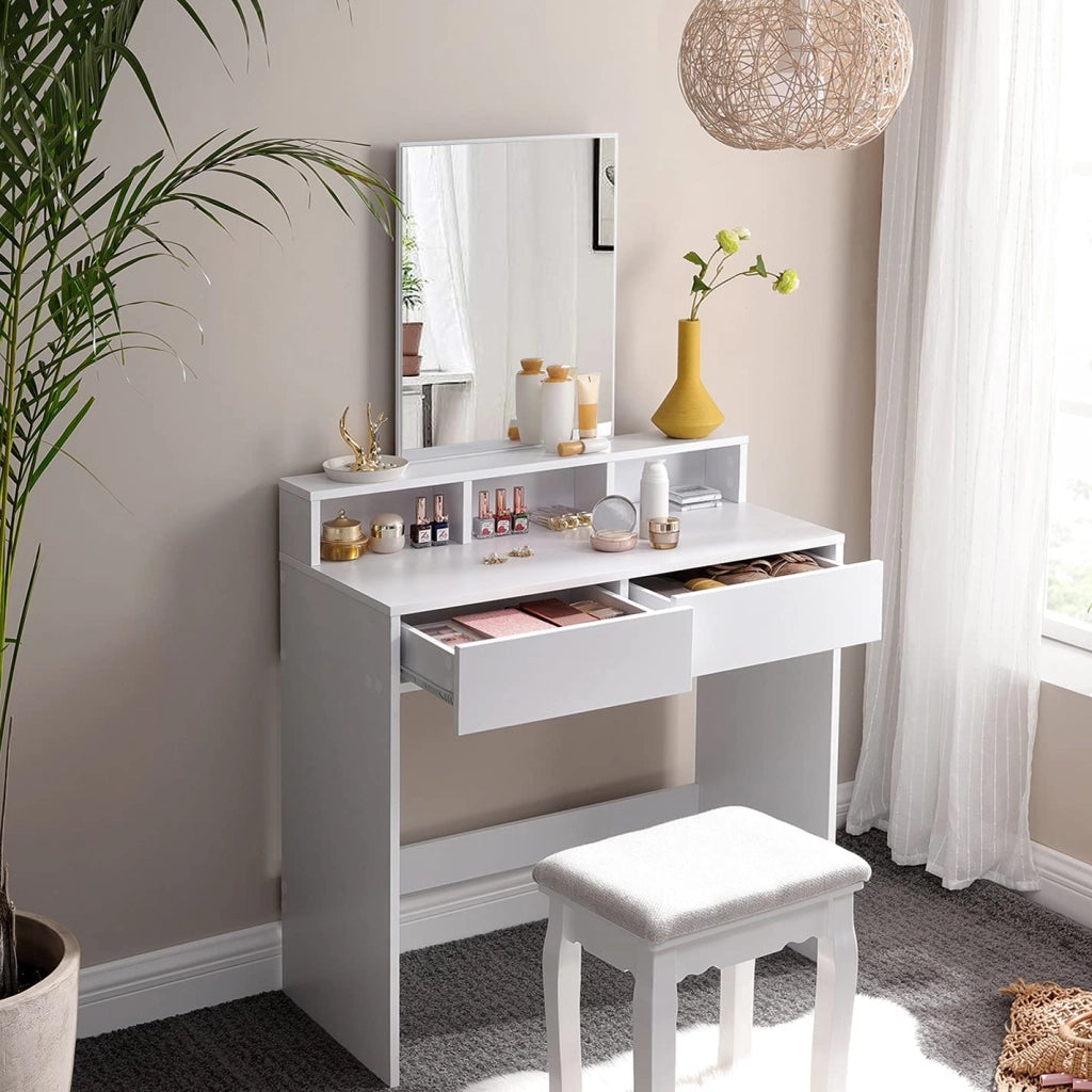 VALORA Toletta scandinava con specchio e cassetti - RDT113W01
