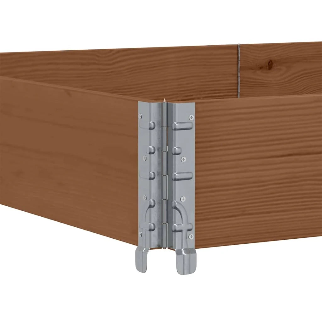 Vassoio per fioriera aiuola rialzata piante fiori terrazza giardino 150 x 100 cm legno massello di pino marrone 02_0037422