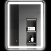 Specchio da bagno ULEVR 70x90 cm con LED touch, antiappannamento, luce dimmerabile a 3 tonalit¨¤, argento