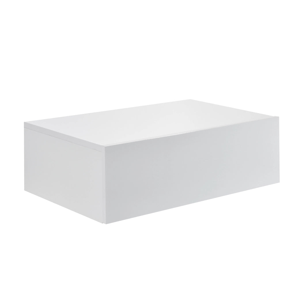 Comodino da Parete con Cassetto Integrato 46x30x15 cm Bianco Opaco [en.casa]