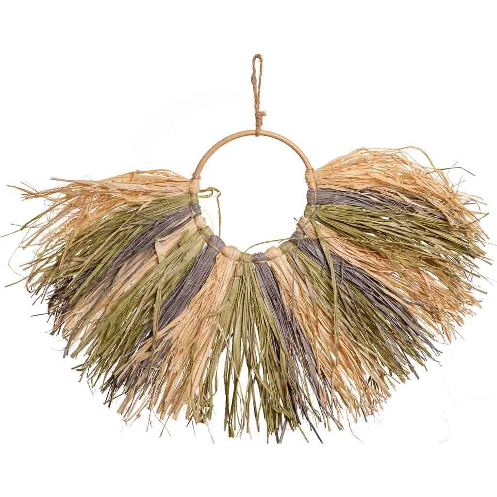 Collana decorazione muro in fibra naturale marrone 19x02x15h