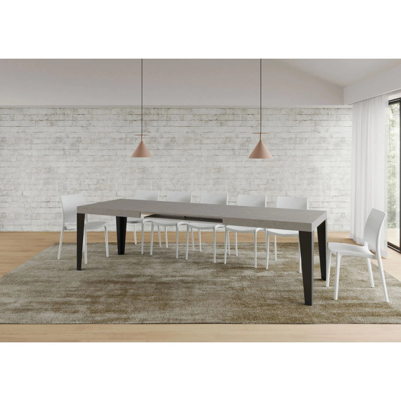Tavolo allungabile 180/440x90 cm Flame Premium telaio Antracite - Cashmere