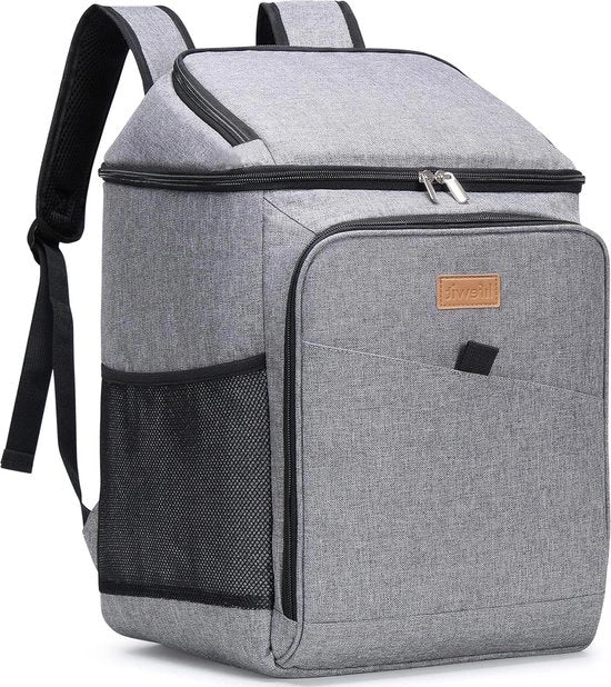 Zak da Isolamento per Picnic 26L - Grande Tasca per Picnic - Impermeabile - Portatile - Scatola Freddo per Uomo Donna - Tasca Freddo in Grigio 

 Specifiche: 26L