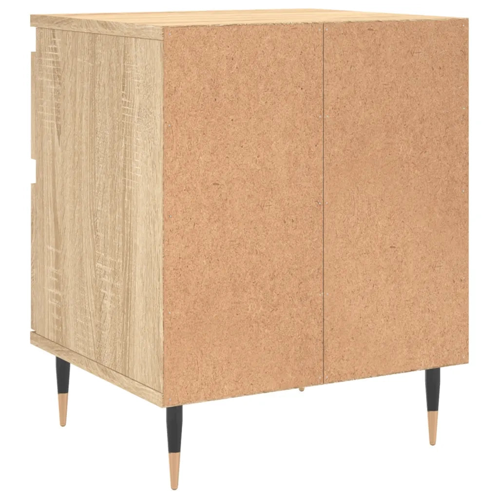 Set di 2 Comodini | Armadio da Notte | Mobiletto da notte Rovere Sonoma 40x35x50 cm in Legno Multistrato