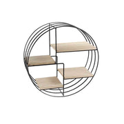 INDUSTRIAL BACHECA IN METALLO CON MENSOLE IN LEGNO 40X15 CM