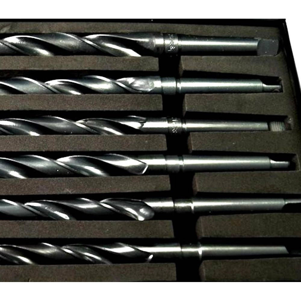 Trade Shop - Set 10 Punte Elicoidale Da 14 A 23 Mm Frese Ferro Legno Per Trapano In Valigetta -