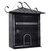 CASSETTA POSTALE 'FIORDALISO' cm 30x10,5x h 36 - argento\nero antico  - KASART