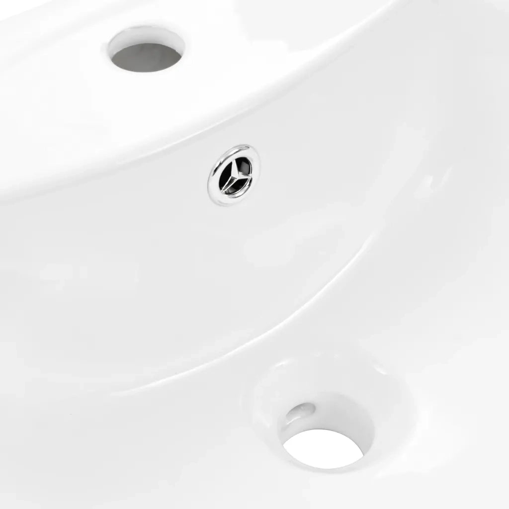 Lavandino a Colonna in Ceramica Bianca 650x520x200 mm 143001