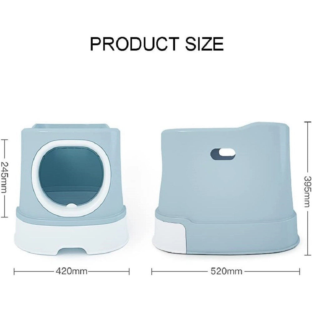 Trade Shop - Lettiera Per Gatti Toilette Estraibile Cassetto Paletta Antispruzzo Sportello -