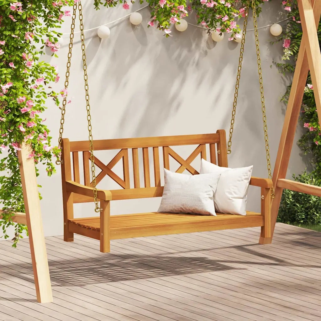 Panchina Altalena da Giardino Naturale 110 x 56 x 58,5 cm 4105528