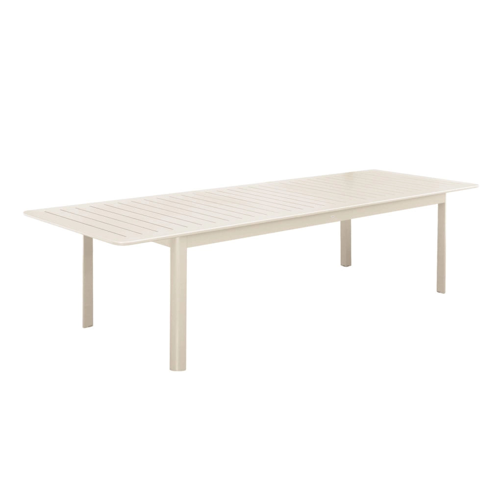 Tavolo da giardino allungabile in alluminio, 10 posti, beige
