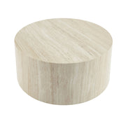 Tavolino rotondo, beige travertino