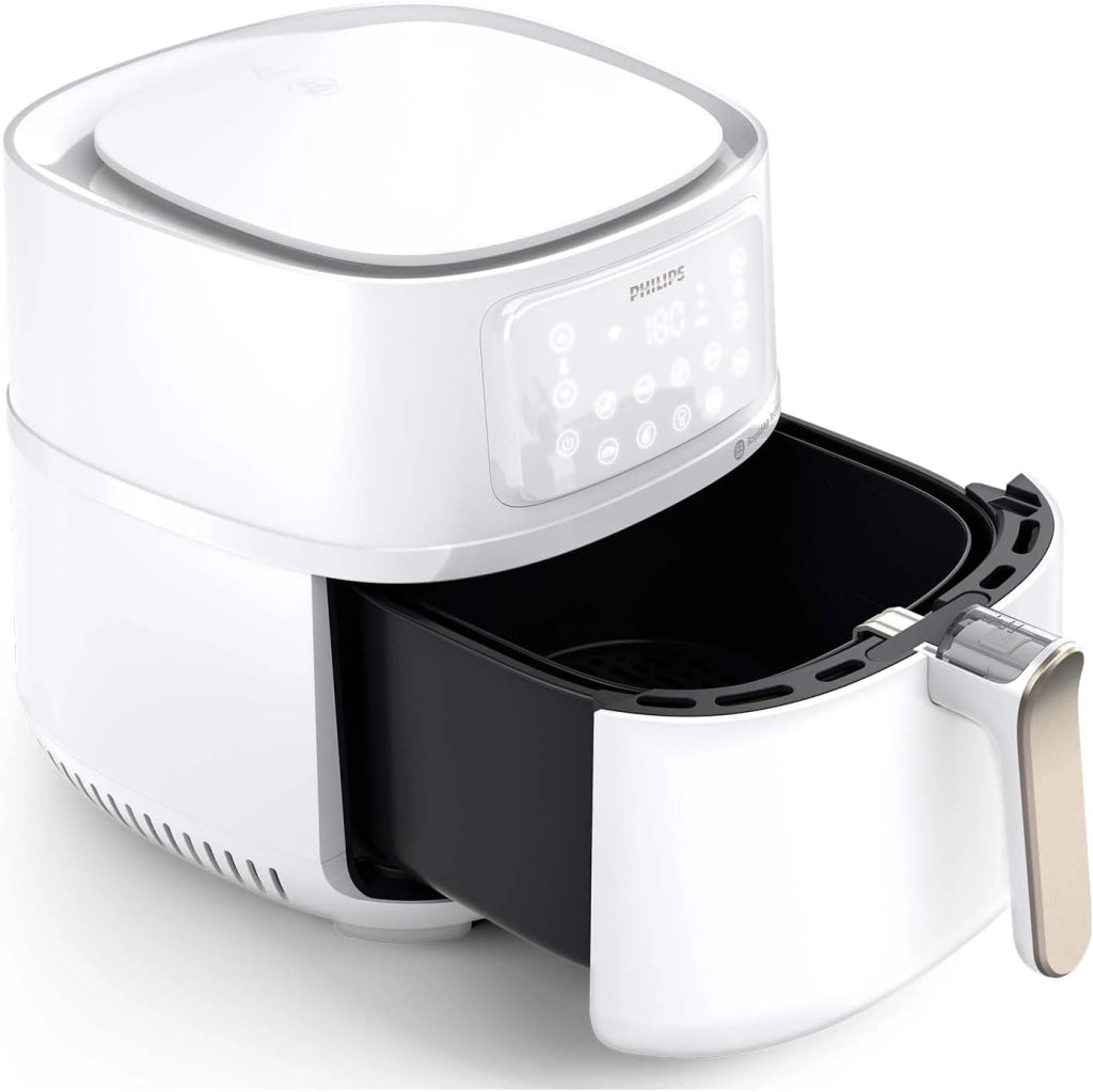 Philips Airfryer Serie 5000 XXL, 7,2L (1,4Kg) - 6 porzioni, Friggitrice ad Aria 16-in-1, connessione Wifi, 90% di grassi in meno con Tecnologia Rapid Air, app HomeID. Bianco(HD9285/00)