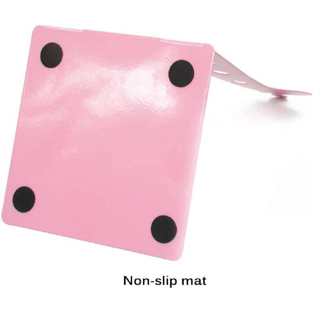 Trade Shop - Set 2pz Grazioso Ferma Libri A Forma Di Giraffa In Metallo Scrivania Bambini Rosa -