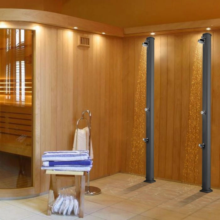 Doccia solare da giardino JOLLY S 25 LITRI in alluminio, con lavapiedi - Doccia Solare Da Giardino Jolly S 25 Litri In Alluminio, Con Lavapiedi Colore Sabbia