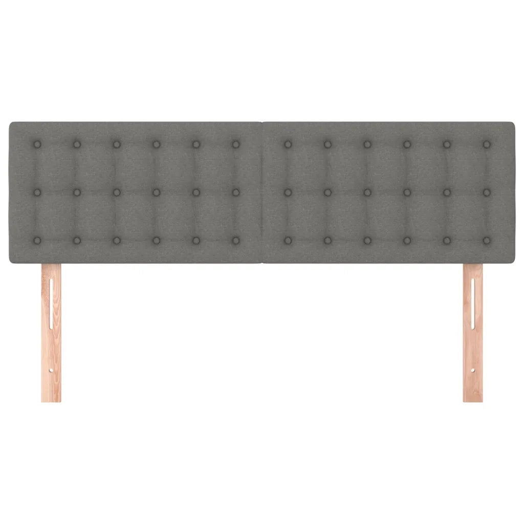 Testiera | Testata Grigio Scuro 144x5x78/88 cm in Tessuto