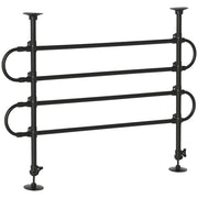 Barriera Protettiva Auto per Cani ¨C zephmum ¨C Nero Acciaio 87-135x60-105 cm