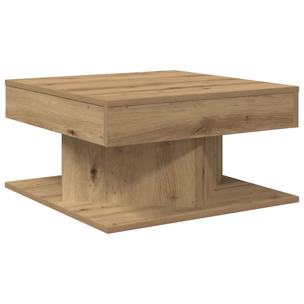 Tavolino Salotto Rovere Artigianale 55x55x30 cm in Truciolato