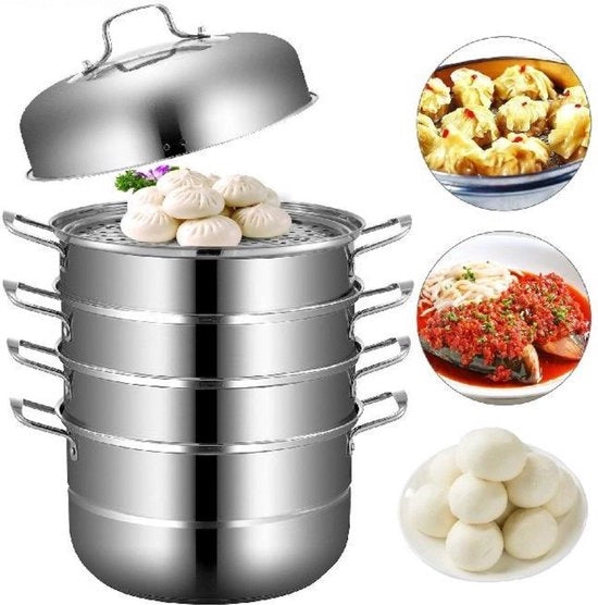 Pentola a vapore - Pentola per cuscus - Pentola a vapore multiuso - Pentola per cuscus - Contenitore per alimenti a vapore - Vaporizzatore per alimenti