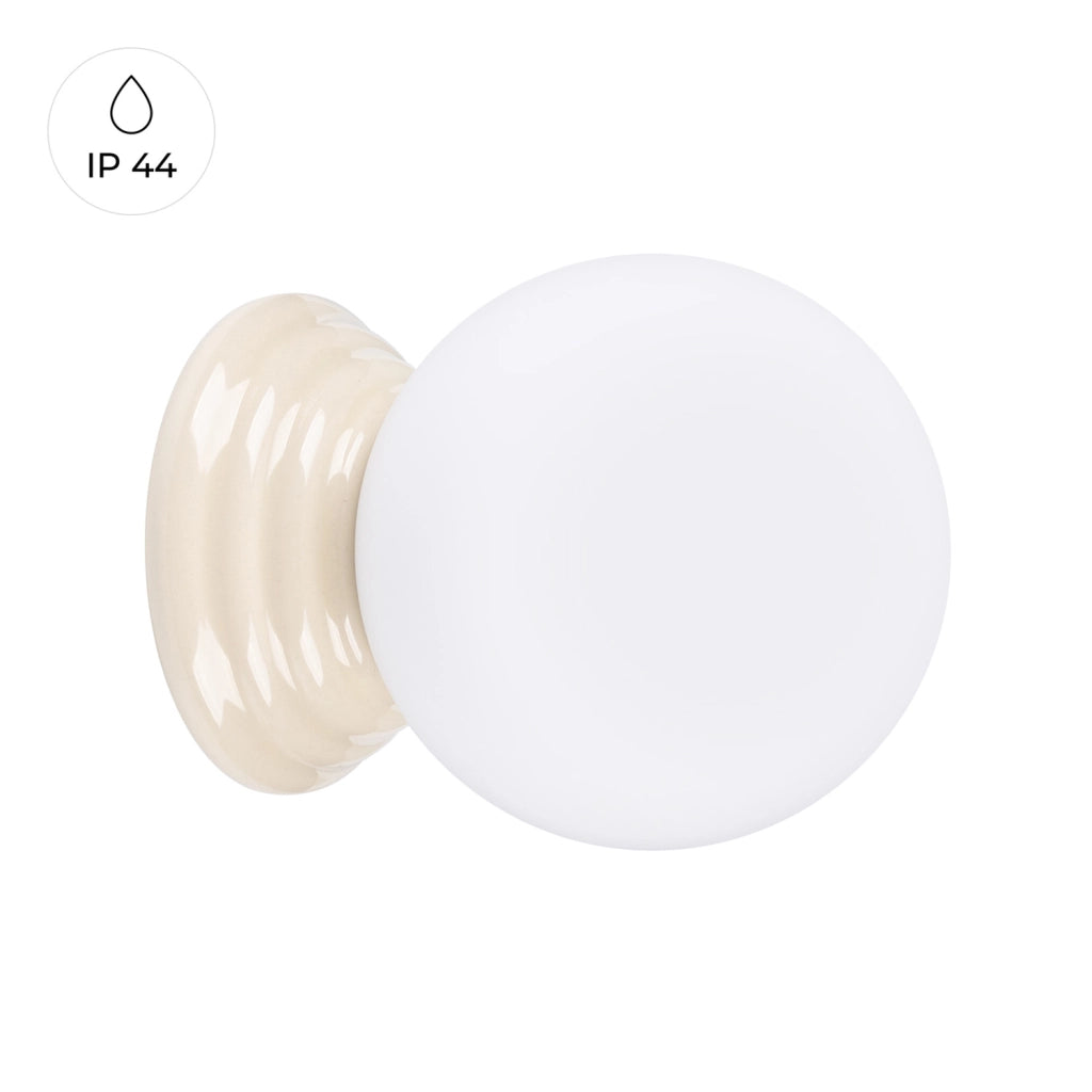 Applique bagno ALBANO Pure Lume beige sfera opale G9 IP44