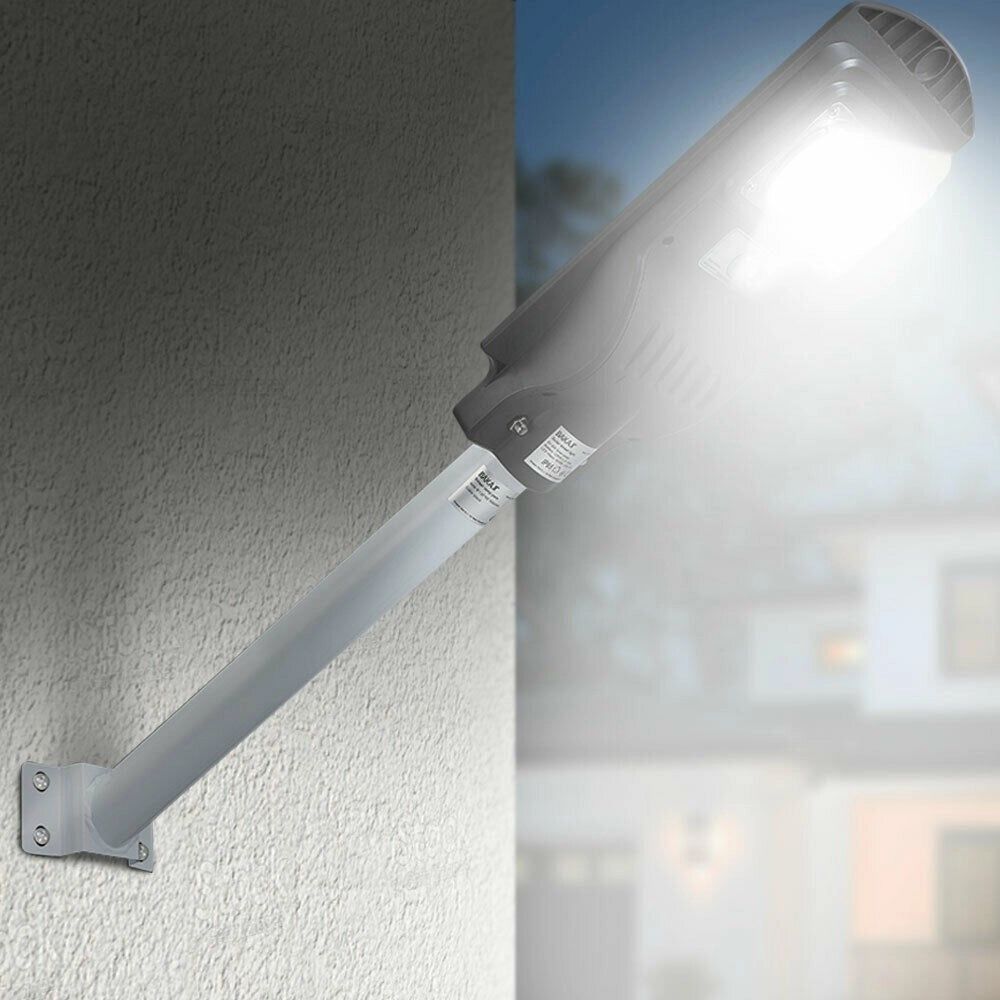 Trade Shop - Staffa Palo Per Lampione Solare Stradale Supporto In Metallo Parete Muro 50cm -
