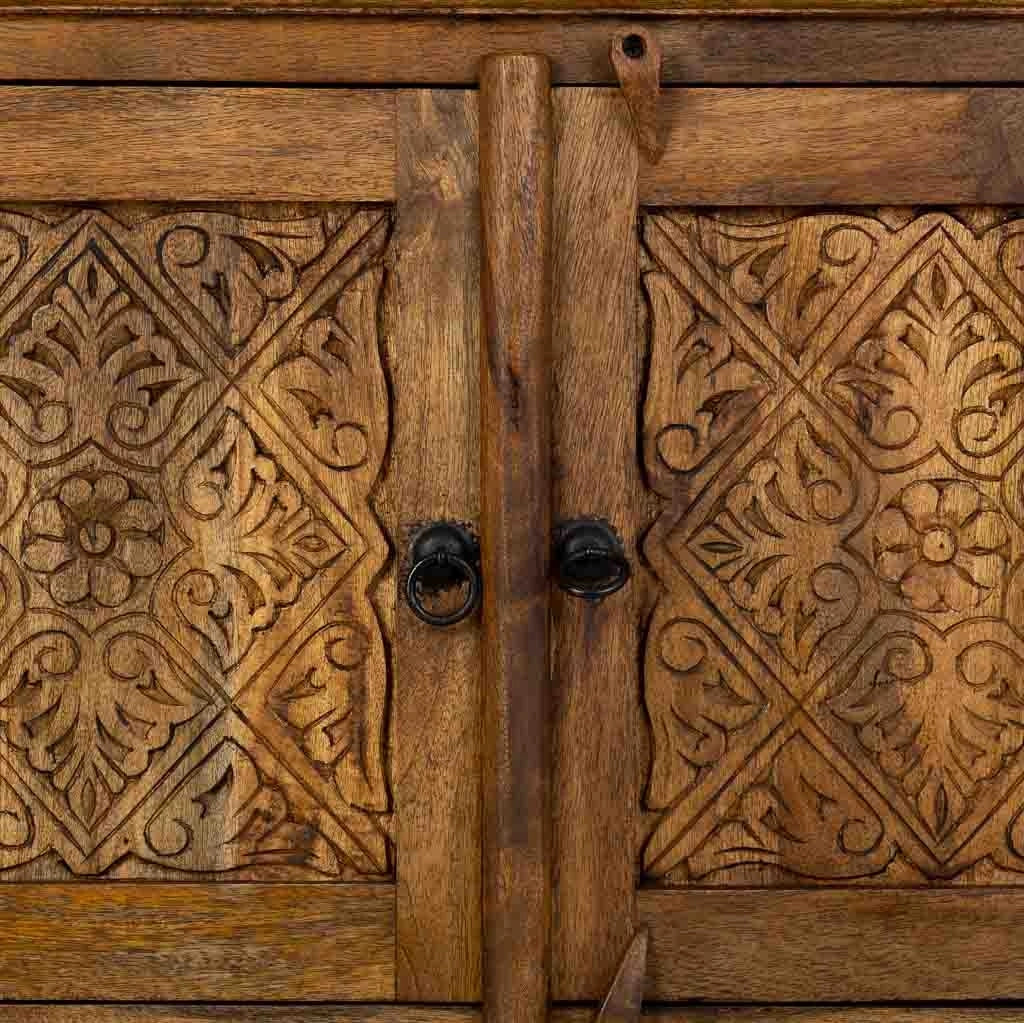Credenza in legno marrone 75x35x150