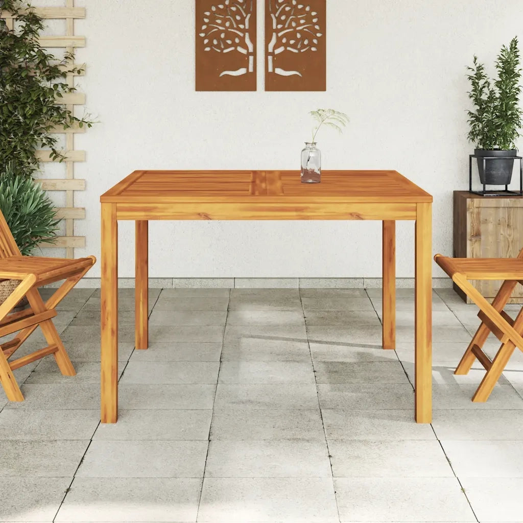 Tavolo da Pranzo da Giardino 110x110x75cm Legno Massello Acacia 366369