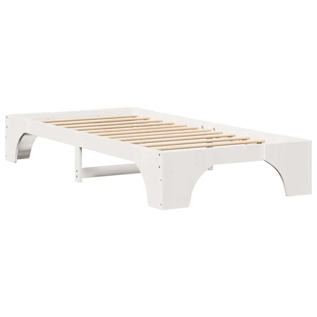 Struttura del letto Bianco 100 x 200 cm Pino massello 872960
