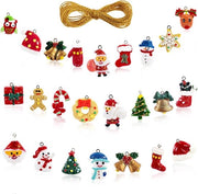 Miniatura di pendenti di cera - 24 pezzi, decorazione di Natale per alberi di Natale