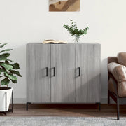 vidaXL Credenza Grigio Sonoma 90x34x80 cm in Legno Multistrato