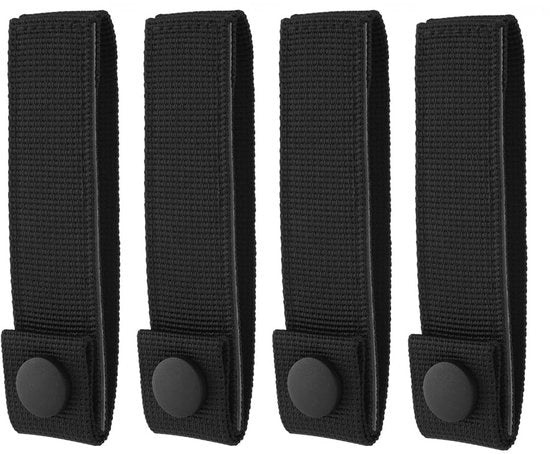 Cintura MOLLE 4 pezzi - cintura robusta in webbing - accessori di fissaggio - materiale in polipropilene resistente - peso 10 g - dimensioni 13 x 2,5 cm - Webbing