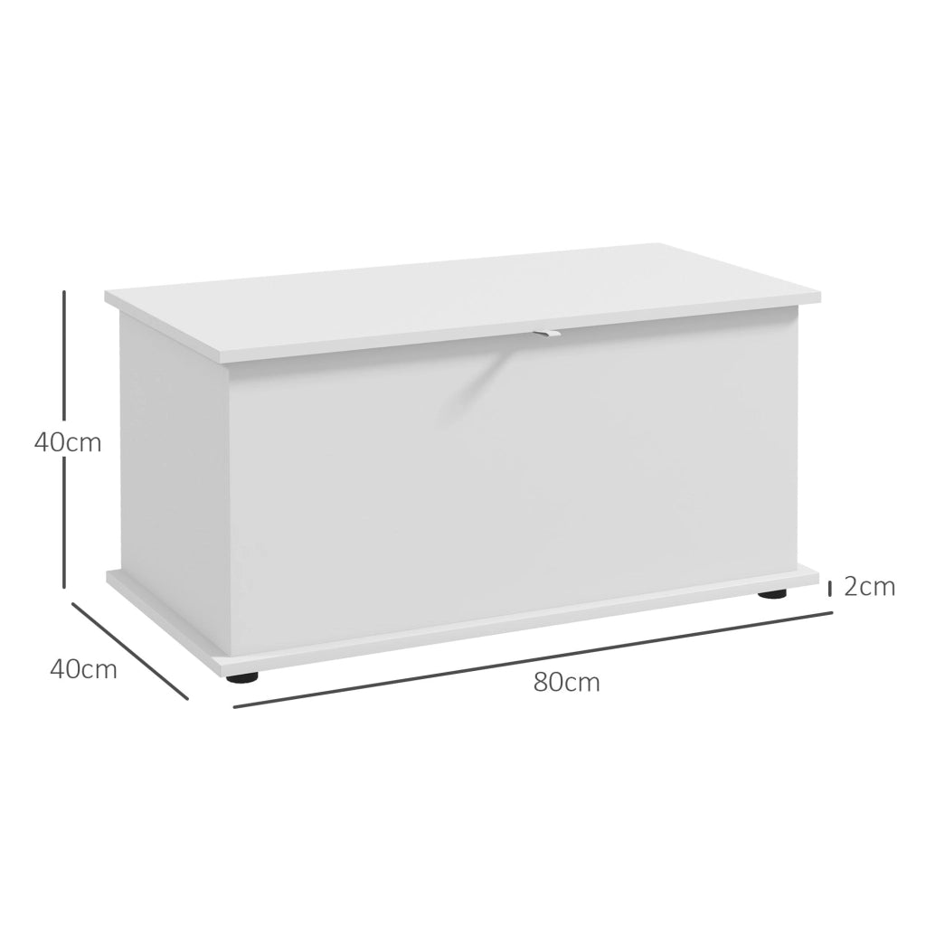 Panca Contenitore Multiuso 80x40x40 cm in Legno Bianco
