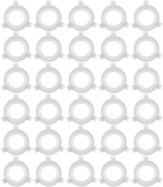 Adattatore Lampenkap Set da 30 pezzi - Adattatore E27 a E14 in Polipropilene Bianco - Adattatore per Altezza e Bassa Lampenkappen