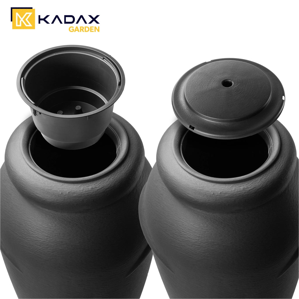 Serbatoio per acqua piovana KADAX 210L + Kit di collegamento al rubinetto e supporto