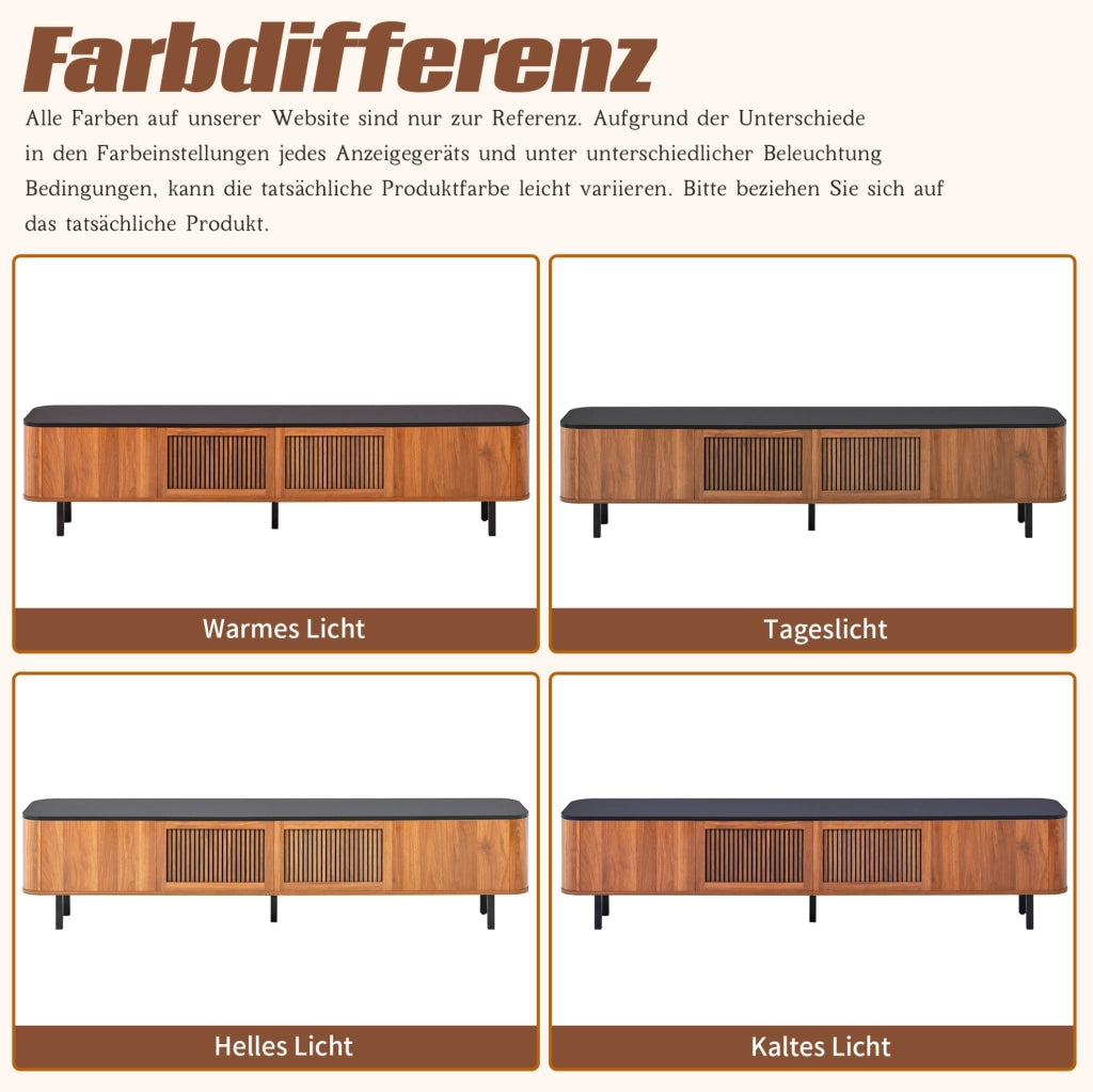 MOBILE TV 190x35x45 cm Noce MDF e pannello di legno