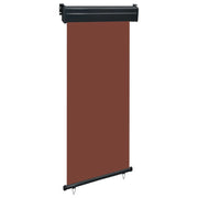 Tenda da sole laterale retrattile/schermo protettivo per patio giardino terrazza balcone 80 x 250 cm marrone 02_0007041