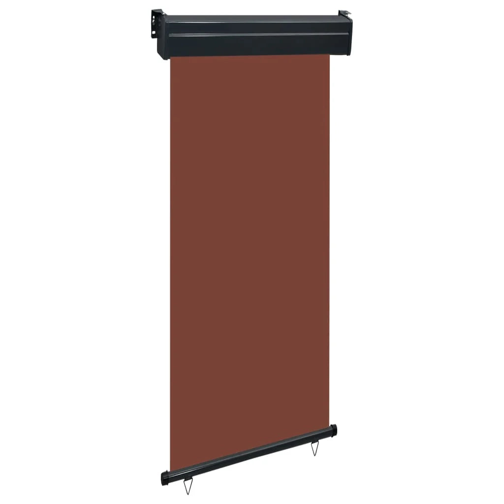 Tenda da sole laterale retrattile/schermo protettivo per patio giardino terrazza balcone 80 x 250 cm marrone 02_0007041