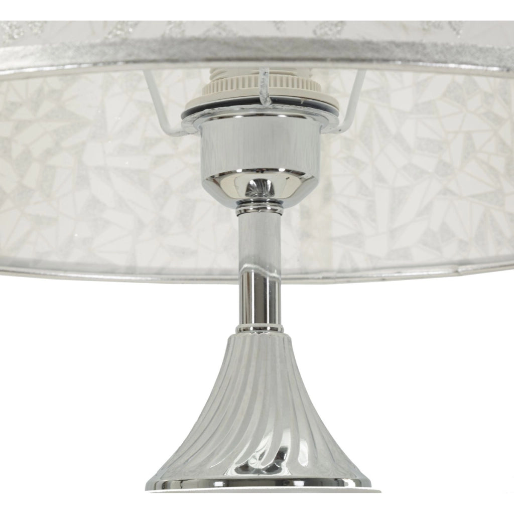 Lampada da Terra VKH906, Argento, Tessuto, 40x40x158 cm