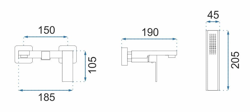 Rubinetto Da Vasca Rea Fenix Chrom