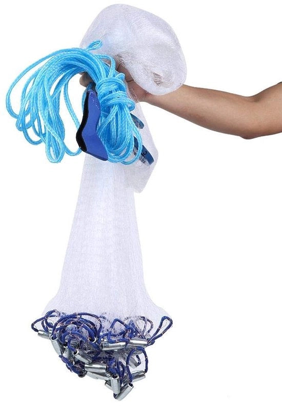 Reticolo per Pesci Nylon Monofibra 2,4m - Resistente all'Ossidazione - Lanciabile a Mano